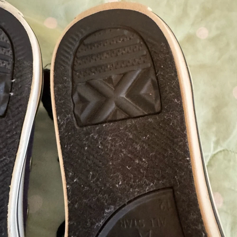 Converse Kids Purple and Black Sneakers size 12